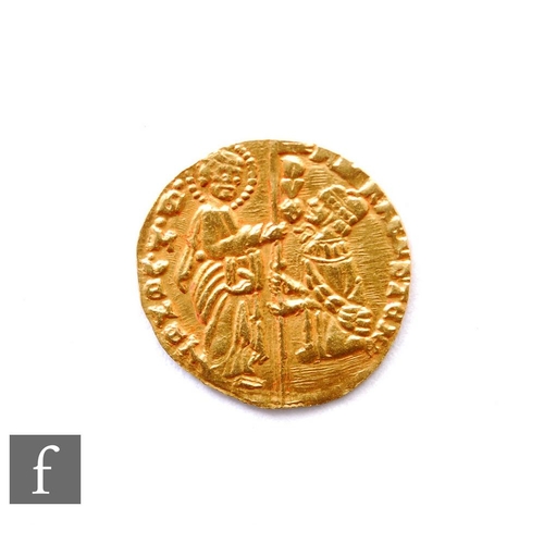 640 - An Italian Venetian gold ducat, 1400-1413, Michele Steno as Doge, 4g.