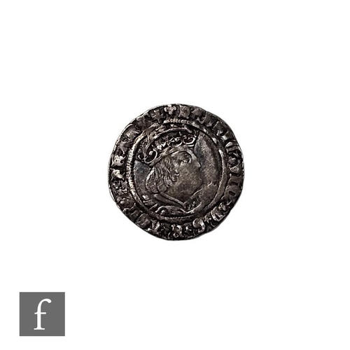 688 - A Henry VIII (1509-1547) groat, second coinage, mm cross fitchee, 2.5g, S2337D.