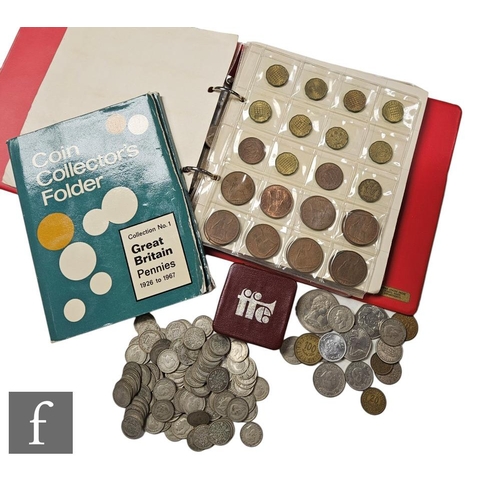 744 - Various George V and George VI coins to include a collection of silver threepences, also a William I... 