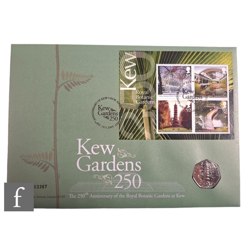 841 - A 2009 First Day Cover Kew fifty pence coin to commemorate the 250th Anniversary of the gardens at K... 