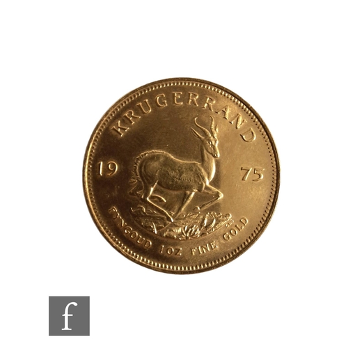 844 - A South Africa Krugerrand, 1980, weight 34g.