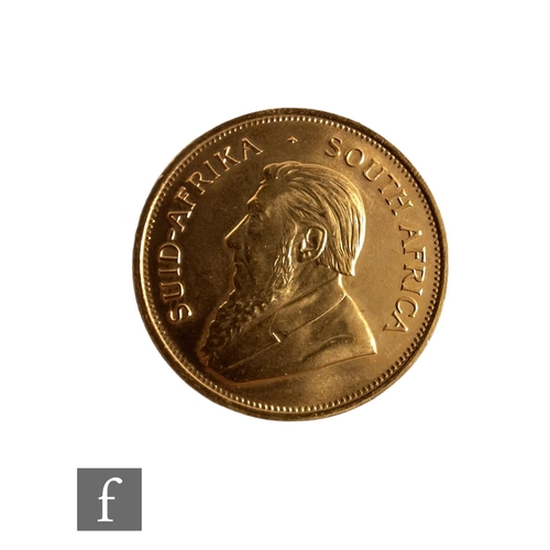 844 - A South Africa Krugerrand, 1980, weight 34g.