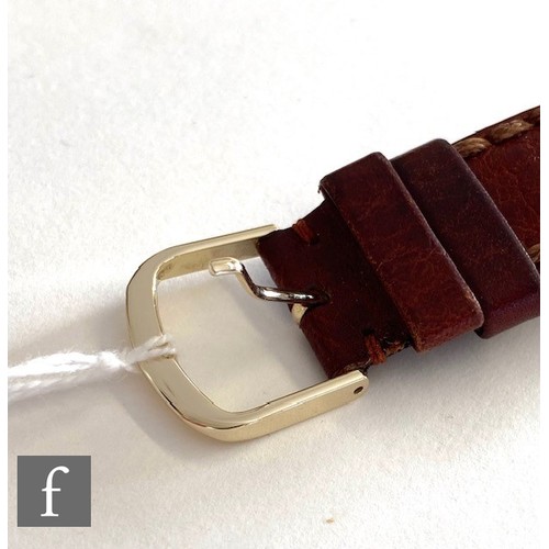 A gentleman's gold plated Breitling chronograph wrist watch, Arabic