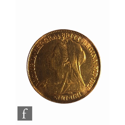 822 - A Victoria half sovereign, 1896, reverse George & Dragon.