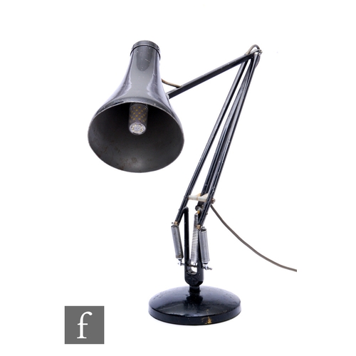 199 - A vintage black painted Angle Poise lamp on domed base.