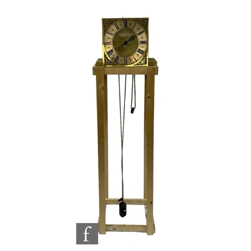 304 - A late 18th to early 19th Century brass longcase clock movement by Ben Fieldhouse Leominster, thirty... 