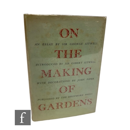 340 - Sitwell, Sir George - 'On the Making of Gardens', published by The Dropmore Press, London, 1949, num... 