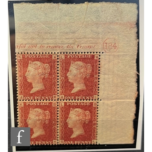 349 - A blue stamp album containing a collection of Queen Victoria postage stamps, mainly used but also in... 