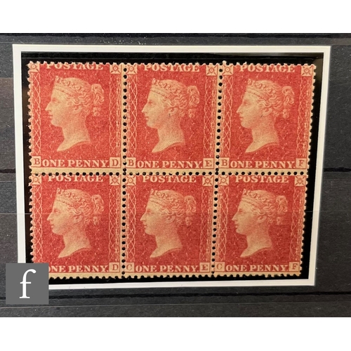 349 - A blue stamp album containing a collection of Queen Victoria postage stamps, mainly used but also in... 