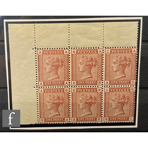 349 - A blue stamp album containing a collection of Queen Victoria postage stamps, mainly used but also in... 