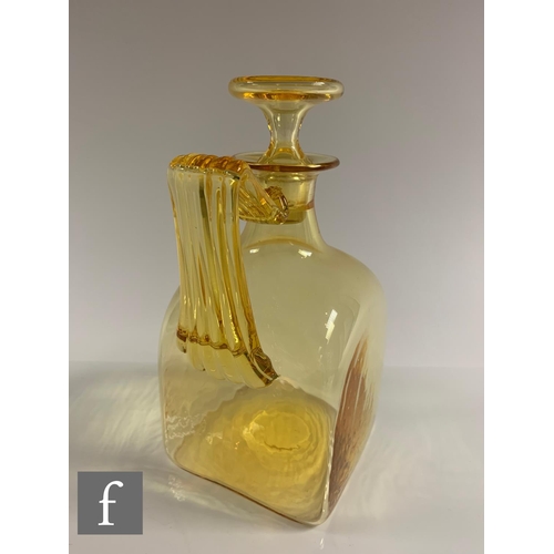 799 - An early 20th Century James Powell and Sons Roman glass decanter designed by Harry Powell, of square... 