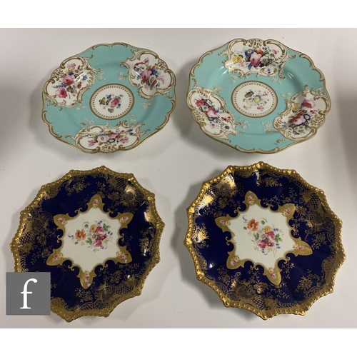 134 - A collection of 19th to early 20th Century English porcelain dessert wares, to include various desse... 