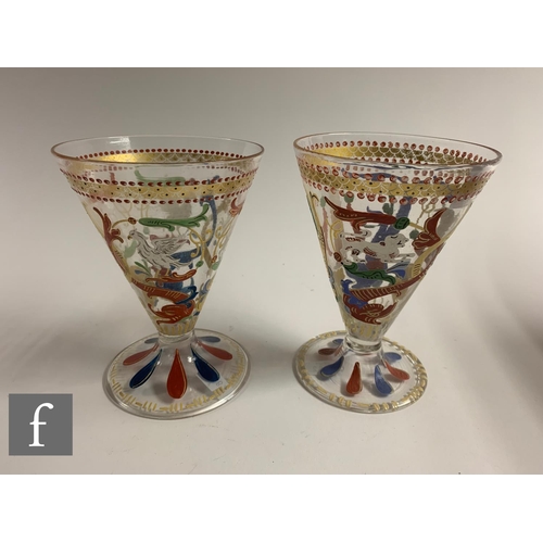 748 - A Renaissance Style Venetian Glass Goblet, Venice and Murano Glass and Mosaic Co, circa 1903, the co... 