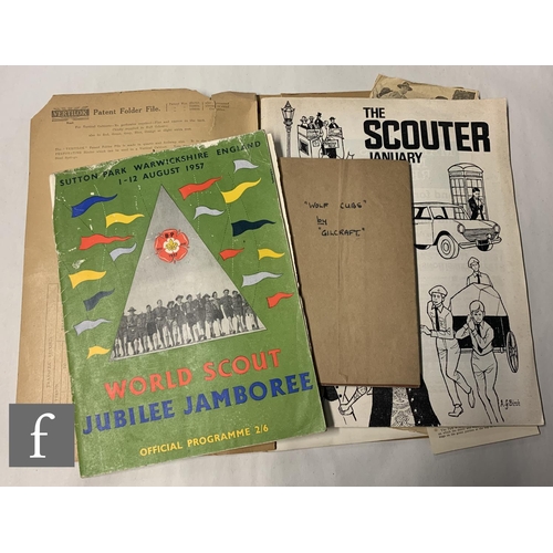 254 - Various items of Scout memorabilia to include a  poster titled 'Meet the Scouts of the world at Worl... 