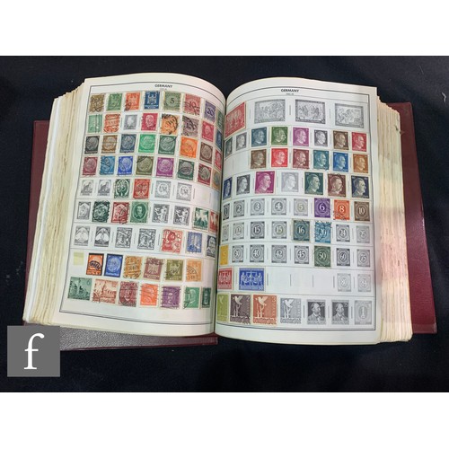 358 - A collection of world postage stamps in albums, stock books and on album pages, including an Ideal P... 