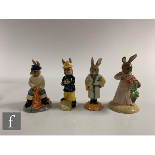 96 - A collection of twenty four Royal Doulton Bunnykins figures, to include Boy Skater Bunnykins, Bathti... 