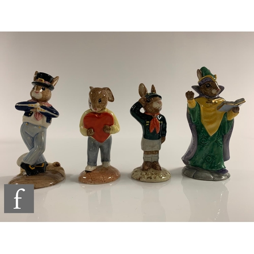 96 - A collection of twenty four Royal Doulton Bunnykins figures, to include Boy Skater Bunnykins, Bathti... 