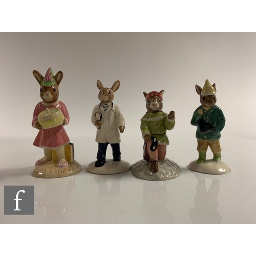 96 - A collection of twenty four Royal Doulton Bunnykins figures, to include Boy Skater Bunnykins, Bathti... 