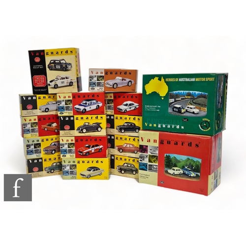 220 - Sixteen Lledo Vanguards diecast models, all 1:43 scale cars, to include Heroes of Australian Motorsp... 