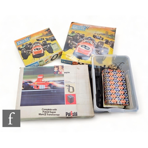 78 - A collection of slot cars, comprising Scalextric Rally Set 45, Scalextric Sports Set 30, Polistil A3... 