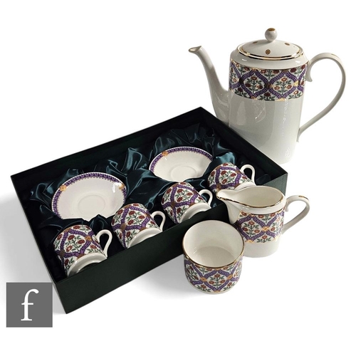 843 - A coffee service decorated in a design inspired from the Pugin wallpaper in the Chess Room of the Ho... 