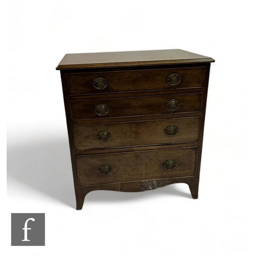 499 - AMENDED DESCRIPTION A 19th Century converted mahogany chest of four long graduated drawers below a m... 