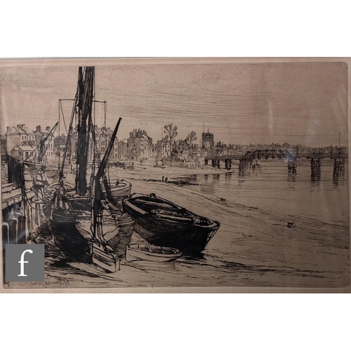 429 - CHARLES JOHN WATSON (1846-1927) - 'Chelsea', etching, signed and dated 1879 in the plate, framed, 18... 