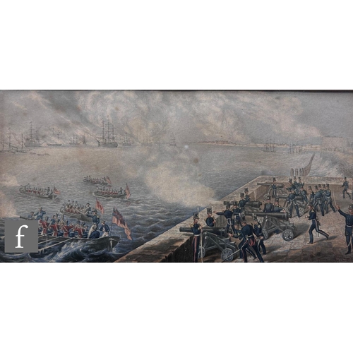 439 - GEORGE BAXTER - Charge of the British troops on the road to Windlesham and various other prints, als... 