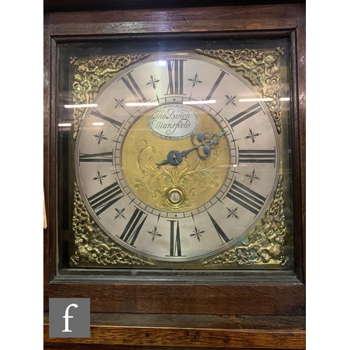 234 - A 19th Century oak longcase clock by Thomas Binch Mansfield, engraved centre with circular date aper... 