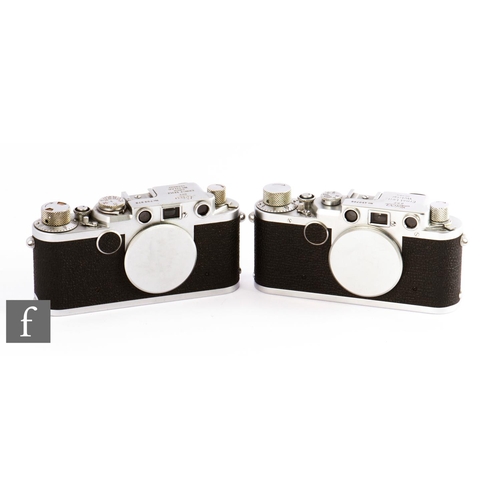 8 - A collection of Leica camera bodies, to include a Leica III camera body, circa 1937/38, serial numbe... 