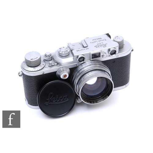 78 - A Leica IIIa, circa 1936-37, serial number 232798, with Summitar 50mm f/2 lens.