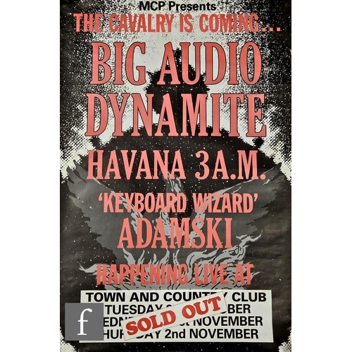 364 - A 1986 Big Audio Dynamite poster, with support Beastie Boys, 102cm x 76cm, and further Big Audio Dyn... 