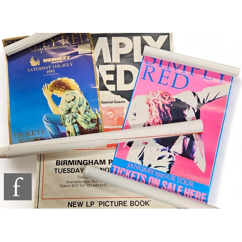 361 - A collection of 1980s and 1990s Simply Red tour posters. (8)*A Tour Manager's Private Collection - T... 