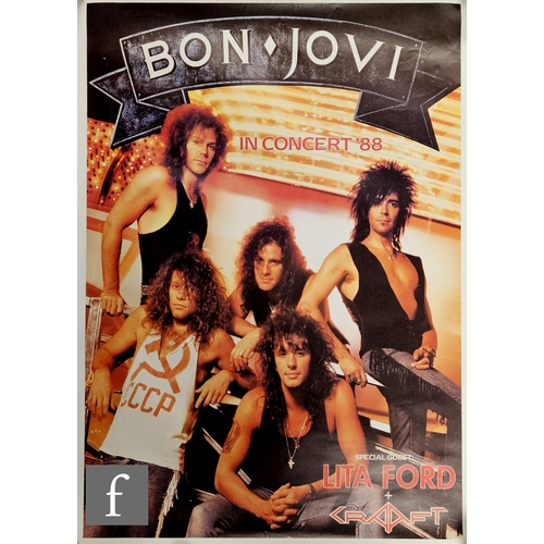 369 - A collection of four original Bon Jovi concert/tour posters, to include 1993 Spanish Keep The Faith ... 