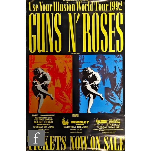 370 - Two 1992 Guns N' Roses Use Your Illusion tour posters, 76cm x 51cm. (2)*A Tour Manager's Private Col... 