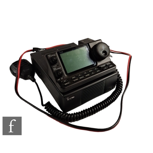 543 - AMENDED DESCRIPTION An ICOM IC-7100 HF/VHF/UHF transceiver with OPC-2095 filter and HM-198 microphon... 