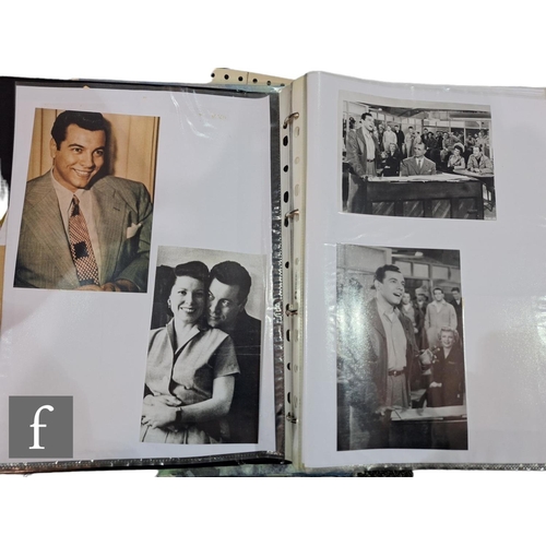 403 - An assorted collection of Mario Lanza memorabilia, to include thirteen photo albums with photos, tic... 