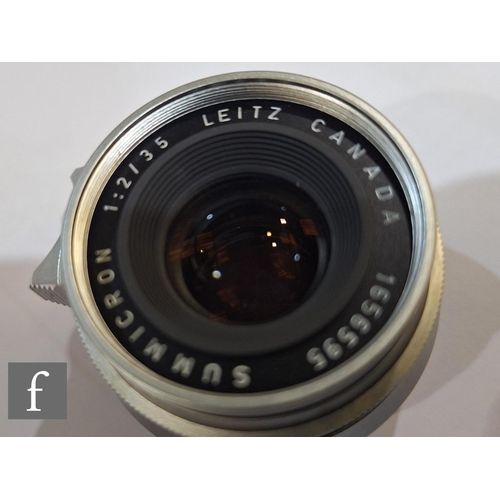 85 - A Leica IIIf camera outfit, camera serial number 661171, with Leitz Summilux f1.4 50mm lens serial n... 