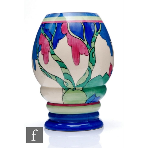 231 - Clarice Cliff - Rudyard - A shape 362 vase circa 1933, hand painted with a stylised tree landscape i... 