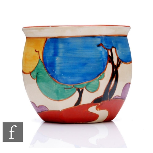 251 - Clarice Cliff - Blue Autumn - A Chester fern pot circa 1930, hand painted with a stylised tree and c... 