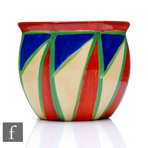 351 - Clarice Cliff - Original Bizarre - A large Chester fern pot circa 1928, hand painted with panels of ... 