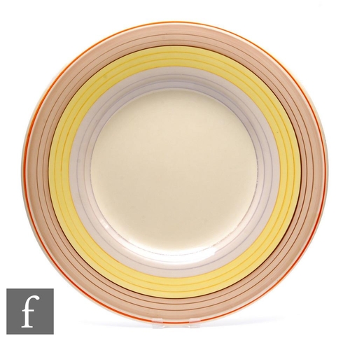 357 - Clarice Cliff - Banded - A large shallow circular charger circa 1932, the rim decorated with graduat... 