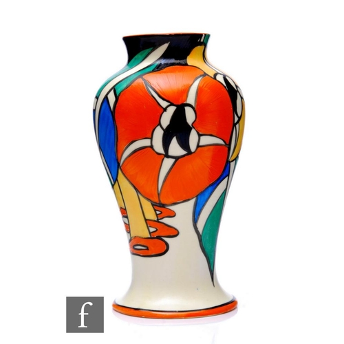 389 - Clarice Cliff - Latona Bouquet - A shape 14 Mei Ping vase circa 1930, hand painted with flowers and ... 