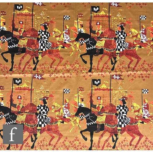 754 - Tibor Reich - Tibor - A 1960s fabric panel in the Garrick Jubilee pattern, design No. 352, circa 196... 