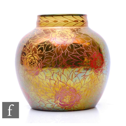 80 - Richard Joyce - Pilkington Royal Lancastrian - A lustre vase circa 1920, of shouldered ovoid form wi... 