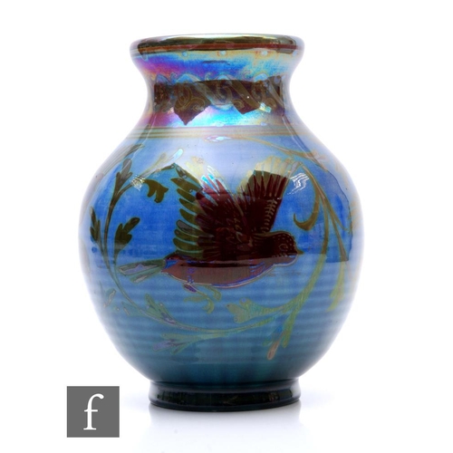 83 - William S Mycock & Edward Thomas Radford - Pilkington Royal Lancastrian - A hand thrown vase cir... 