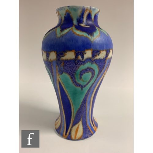 336 - Clarice Cliff - Inspiration Persian - A shape 14 Mei Ping vase circa 1930, hand painted with an abst... 