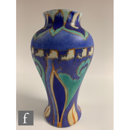 336 - Clarice Cliff - Inspiration Persian - A shape 14 Mei Ping vase circa 1930, hand painted with an abst... 