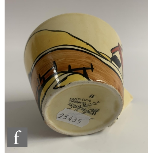 303 - Clarice Cliff - House & Bridge - A Conical tea cup and saucer circa 1931, hand painted with a st... 