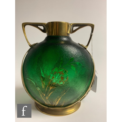 10 - Daum - Carl Deffner of Esslingen - A cameo glass vase circa 1900, of compressed ovoid form, the body... 